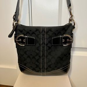 Vintage Coach Crossbody Purse Monograph Black